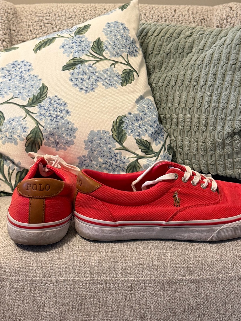 Polo Ralph Lauren Thornton Canvas Sneakers Pink Coral Men’s 9D